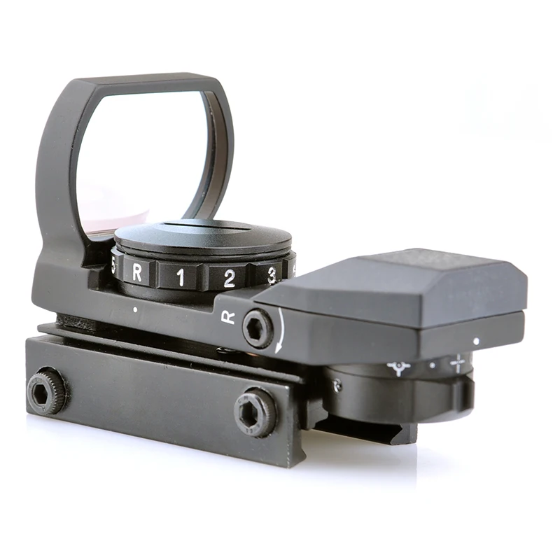 Прицел охотничий страйкбол Оптика прицел голографический красный зеленый точка зрения рефлекс 4 Сетка с 20 мм рельс Тактический Пистолет Аксессуары