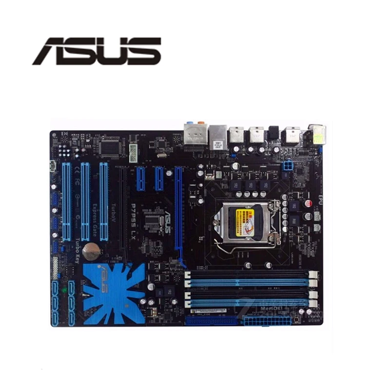 Материнская плата для ASUS P7P55 LX LGA 1156 DDR3 16 Гб Intel P55 десктопная материнская SATA II PCI-E X16