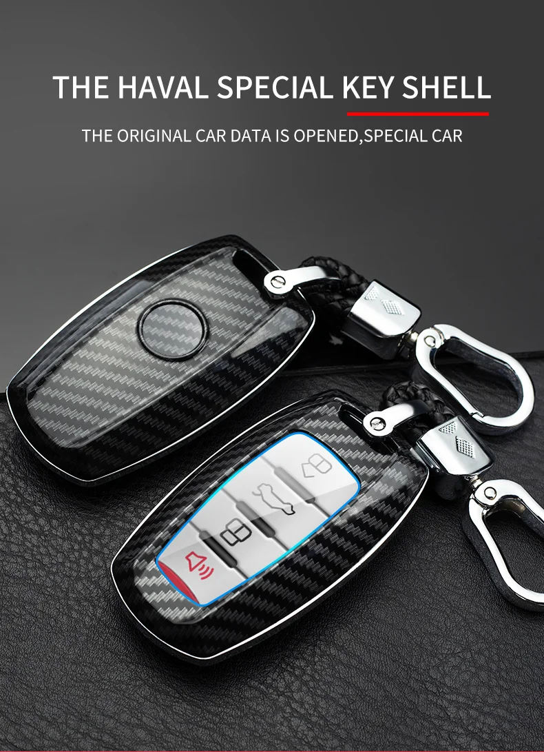 Carbon Fiber Car Smart Key Cover Case Fob Ford Fusion Mustang Explorer F150 F250 F350 Ranger Mondeo Protect Shell Accessories - H38e12427a3e04903bbf4a77f901fe1f6l