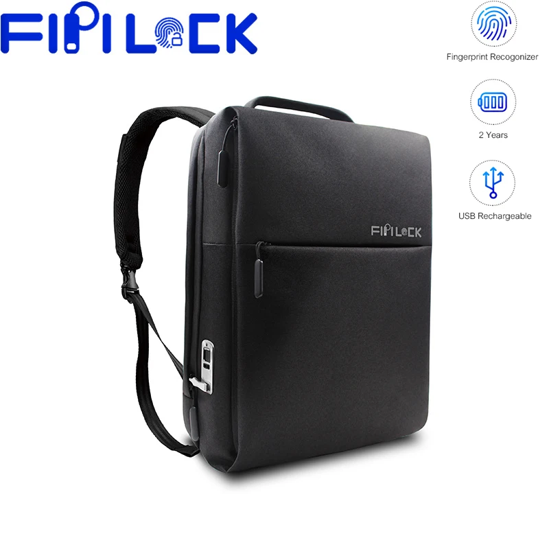 Fipilock Casual Smart Fingerprint Lock Mochila Anti-Laptop Bag con USB Fipilock Casual Smart Fingerprint Lock Mochila Anti-Laptop Bag con USB