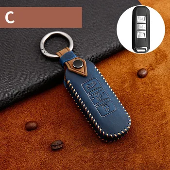 

Leather Car Key Case Cover For Baojun 510 730 360 560 RS-5 530 630 for Wuling Hongguang S Protector Key Covers