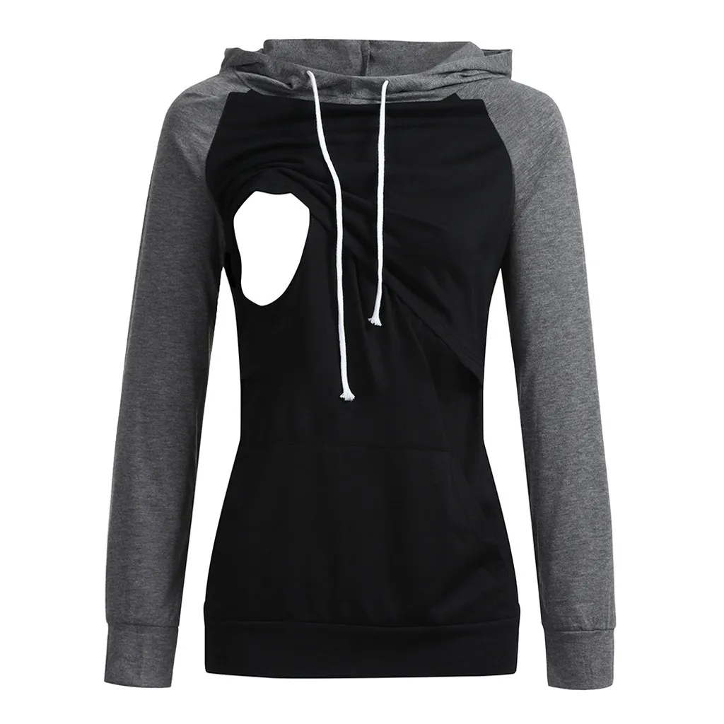 

Women's Nursing Sweatshirt Hoodie Long Sleeve Breastfeeding Shirt Winter for Feeding Maternity Pregnancy Clothes Plus Size