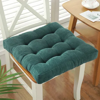 

Solid Color Thick Square Cushion Cute Practical Soft Health Simple Living Room Seat Cushion Design Cojin Silla Home Decor EC50ZD