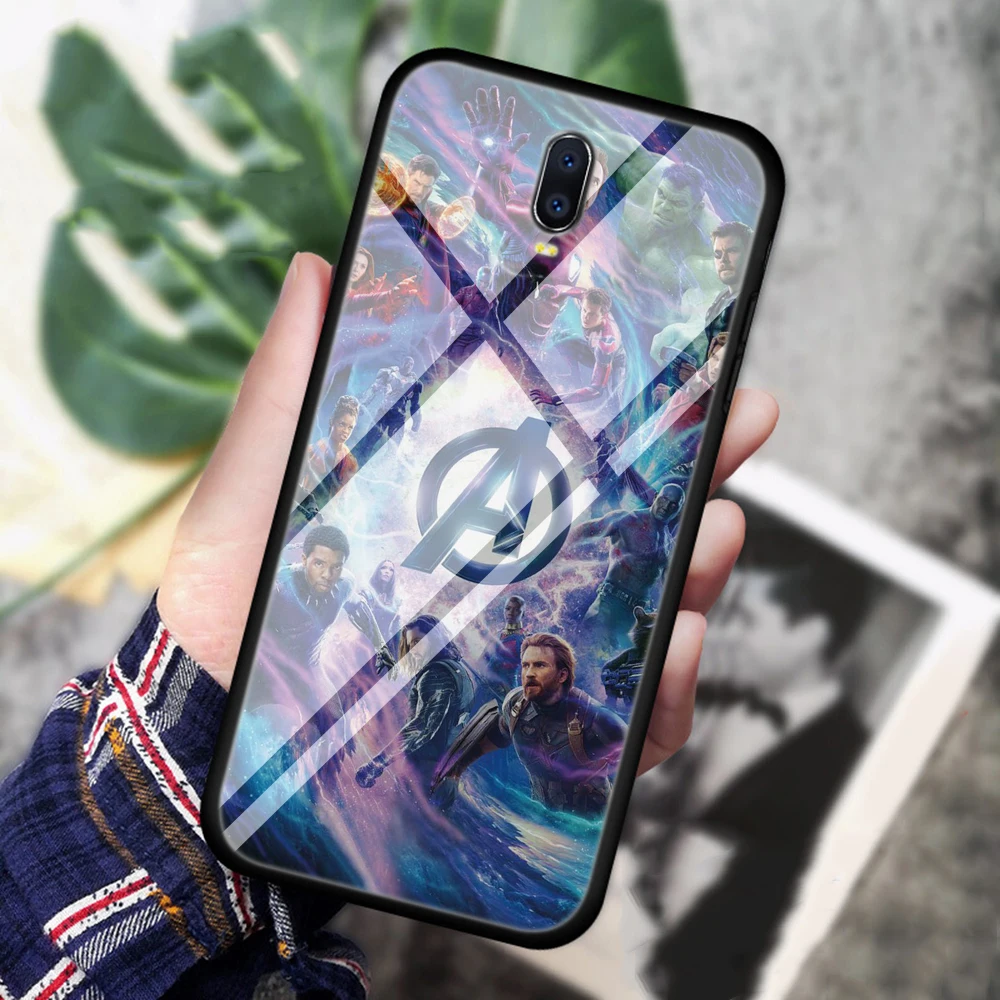 Lavaza Марвел из мстителей комиксов закаленное Стекло мягкий чехол для OPPO A3s A5s A7 A37 A39 A57 A73 A77 A7x F5 F7 F9 F11 крышка