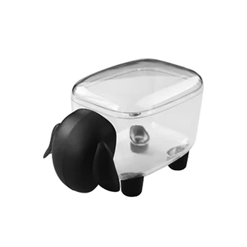 

Lovely Sheep-Shaped Plastic Toothpick Storage Boxs Cotton Swab Box Dust Toothpick Box Living Room Kitchen Accessories black
