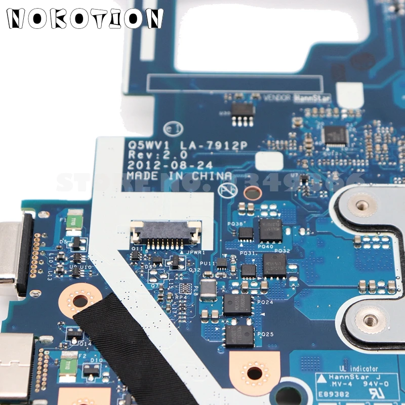 NOKOTION для acer aspire V3-571 V3-571G E1-571G Материнская плата ноутбука HM77 DDR3 NBRZP11001 Q5WVH LA-7912P GT640M 2 Гб