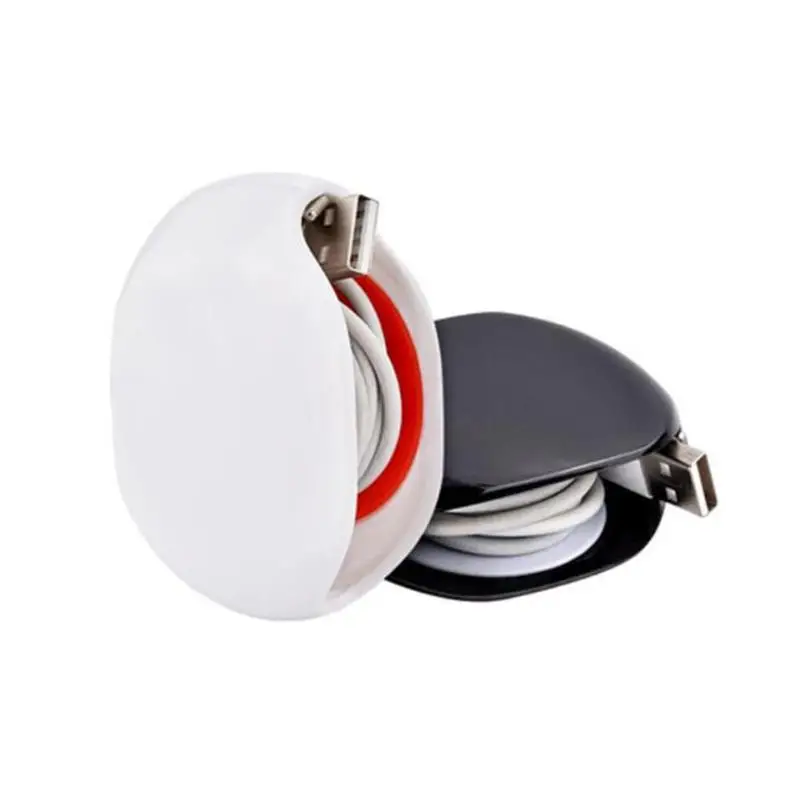 

1pc Automatic-cordless Tangles Portable Manager Headphones Lines Power Cord Storage Bag Durable Flexible Lightweight Storage Box