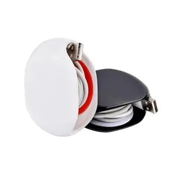 

1pc Automatic-cordless Tangles Portable Manager Headphones Lines Power Cord Storage Bag Durable Flexible Lightweight Storage Box