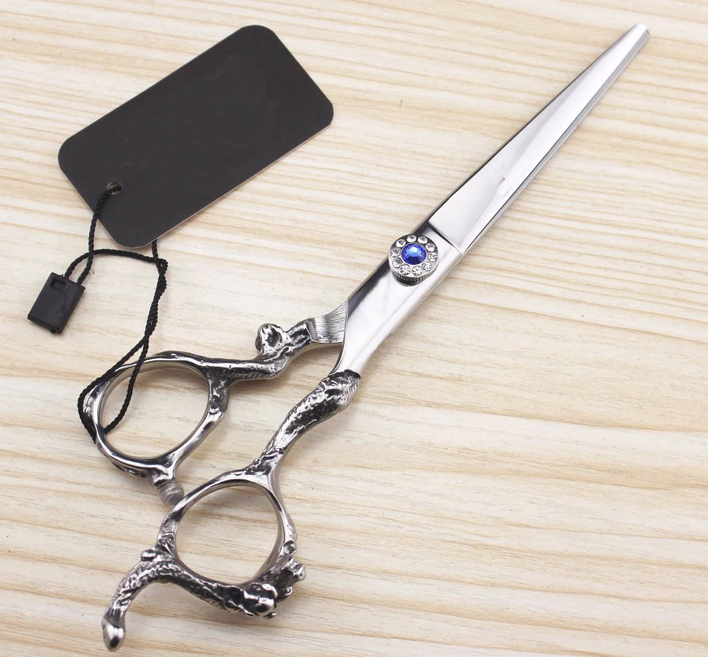 6 дюймов Дракон ручка для стрижки волос прямые филировочные ножницы