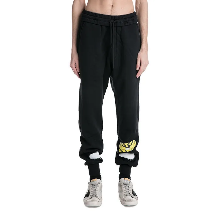 

18ss European And American Streets Fashion off plus Velvet Sweatpants Ow Men And Women Couples Sports Ankle Banded Pants Autumn