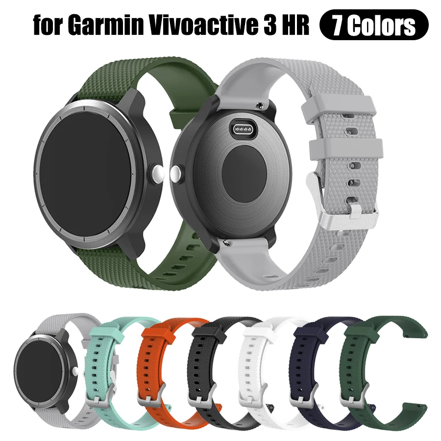 

For Garmin Vivoactive3 /vivomove HR/Forerunner 245 245M 645 Watch Strap 20mm Sports Soft Silicone Bracelet Watchband Wristband