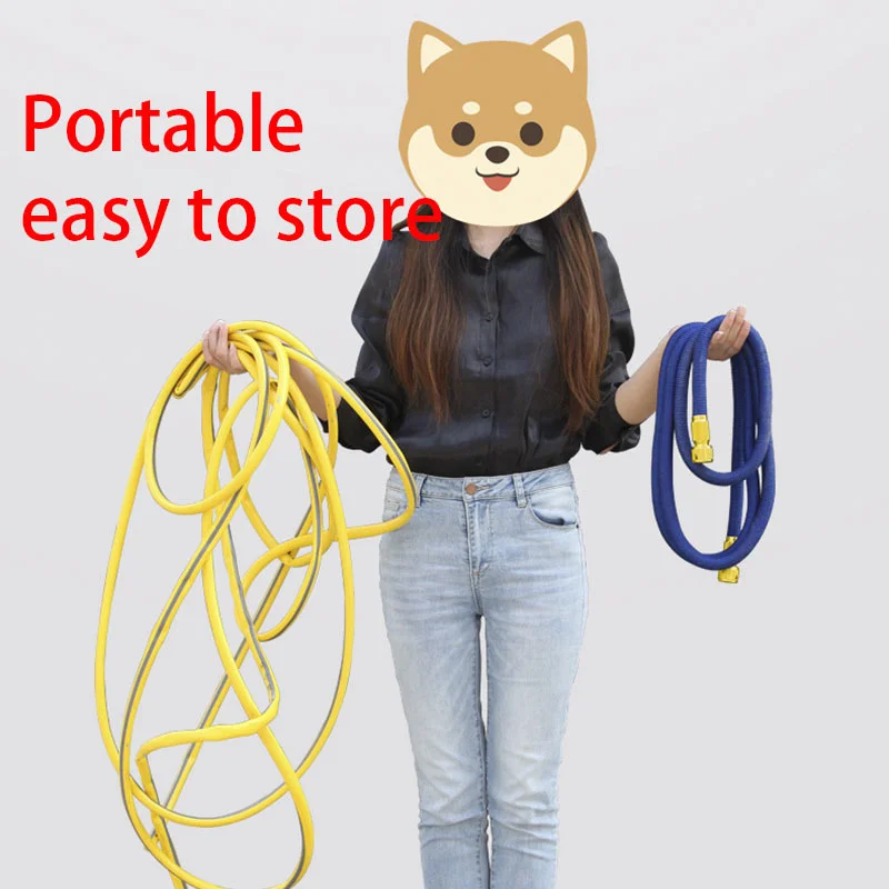 Garden Hose Set With Expandable Water Injector Magic Hose High Pressure Watering Car Wash Gun Sprayer garden hose expandable magic hose expandable water hose water hose expandable hose
