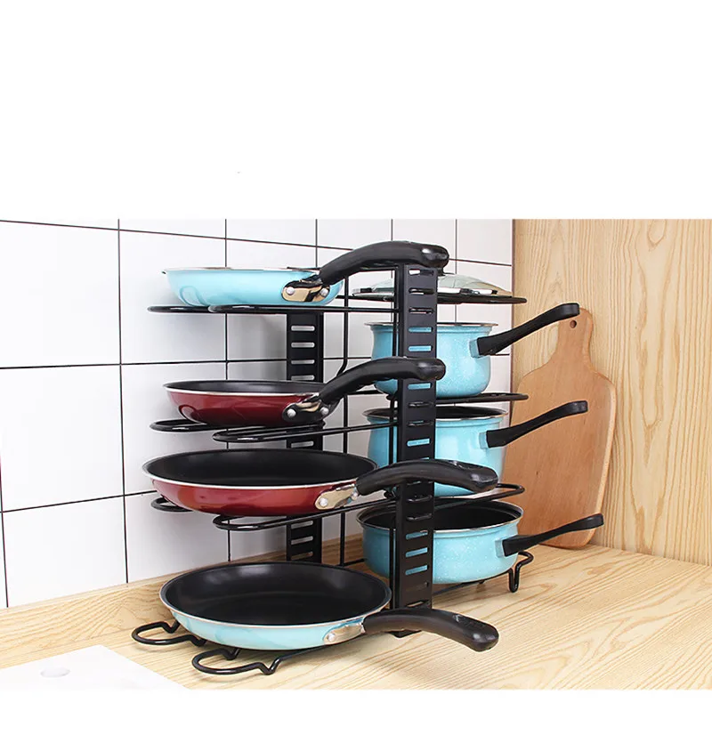 Support de Couvercle de Casserole Pliant Multicouche Créatif