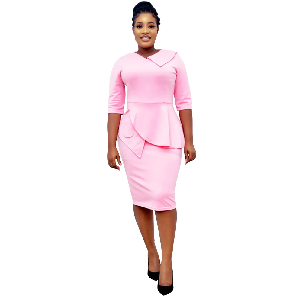 Long Sleeve Solid Knee Length Bodycon Elegant Dress | Bodycon dress with  sleeves, Plaid fashion, Long sleeve dress