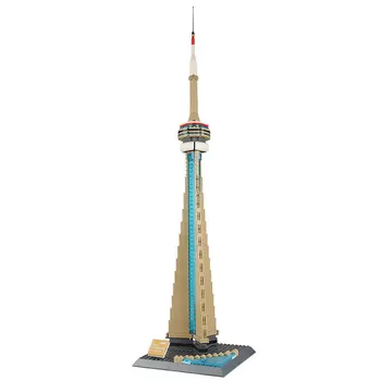 

WANGE 4215 Architecture Toronto National Tower Building Blocks Sets City Bricks Classic Model Kids Children Gift Toys