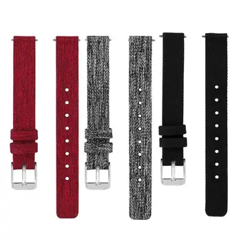 

Classic Canvas Watch Strap Metal Connector Wristband Replacement for Fitbit Inspire/Inspire HR Fitness Tracker Smart Watch Acces