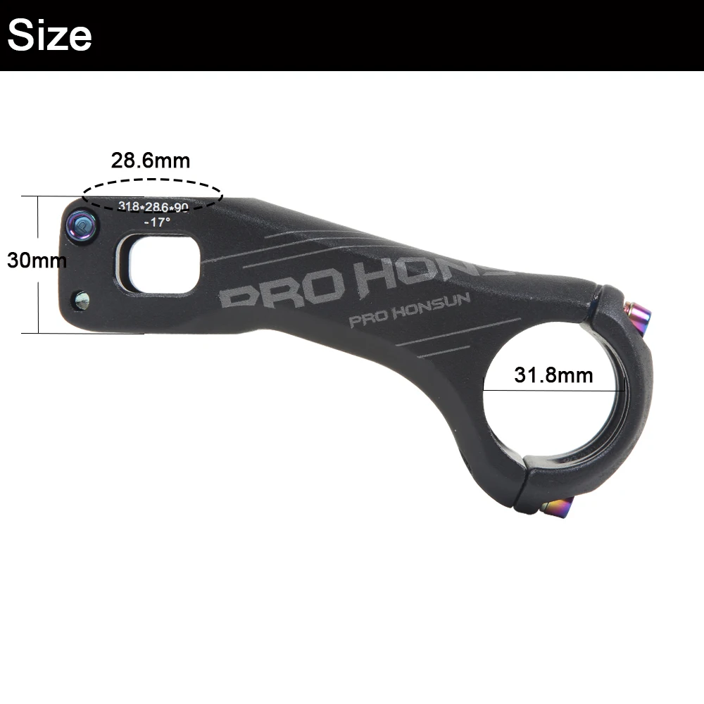 TANKE MTB Power Vorbau CNC Aluminium Legierung Straße/Mountainbike Vorbau 17 Grad 70 MM/90 MM 31,8*28,6 MM XC MTB AM Bice Lenker Teil – Detail 2