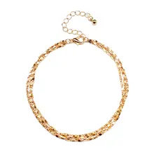 Аксессуары, простой блестящий браслет на ногу, три группы, очаровательные модные украшения для ног, женские K041