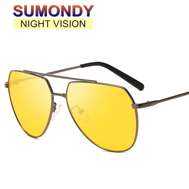 

SUMONDY Polarized Night Vision Sunglasses Women Men Upscale Brand Alloy Frame Sunwear Specialized Driving Spectacles SU53