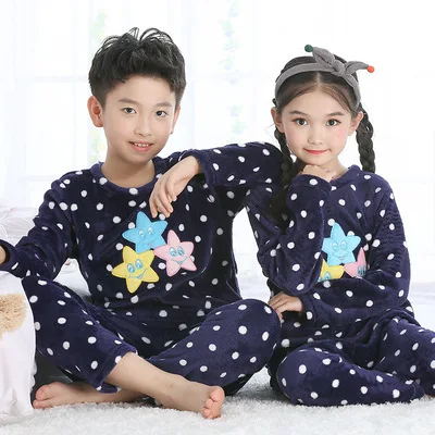 

Xx-827 # Three Stars Children Sweet Cute Cartoon Casual plus Velvet Warm Tracksuit Two-Piece Set