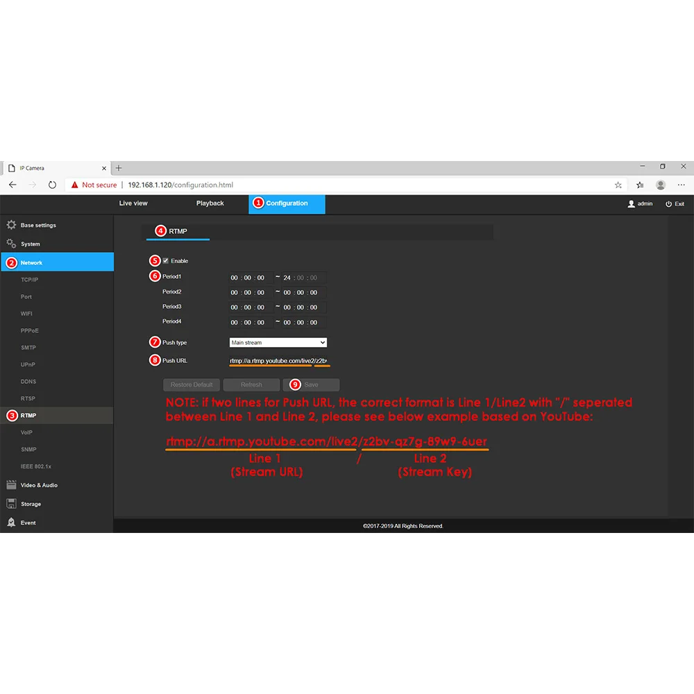 Беспроводная пластиковая водонепроницаемая IP камера для прямой трансляции 4