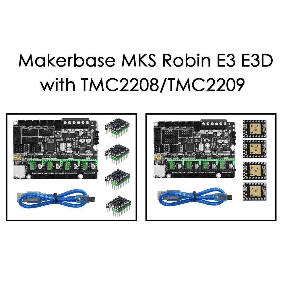 Makerbase MKS Robin E3 E3D 32 битная плата TMC2208 TMC2209 UART Silent Board Marlin 2 0 для Creality CR10 Ender 3 Pro 5|Детали и