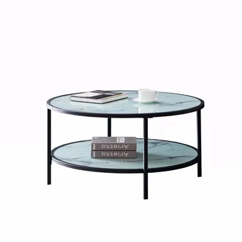 

Glass Coffee Table With Large Storage Space Round Table Nordic Small Coffee Table Home Living Room Sofa Round Removable Table