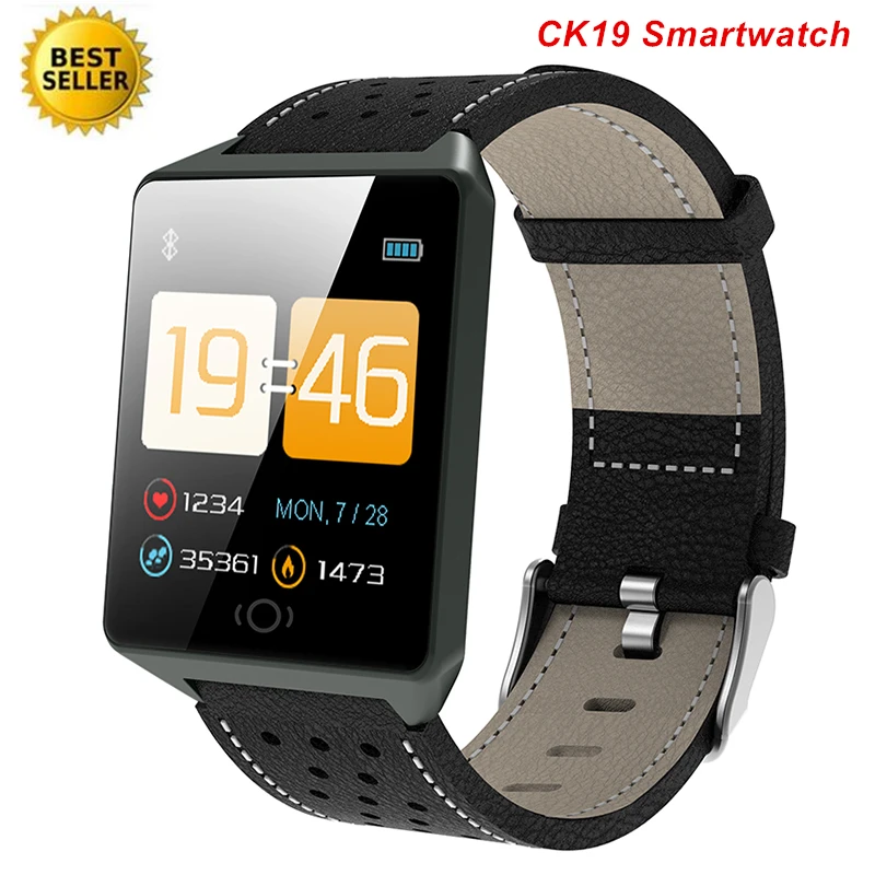 

CK19 Smartwatch Waterproof IP67 Wearable Device Bluetooth Pedometer Heart Rate Monitor Color Display Smart Watch For Android IOS