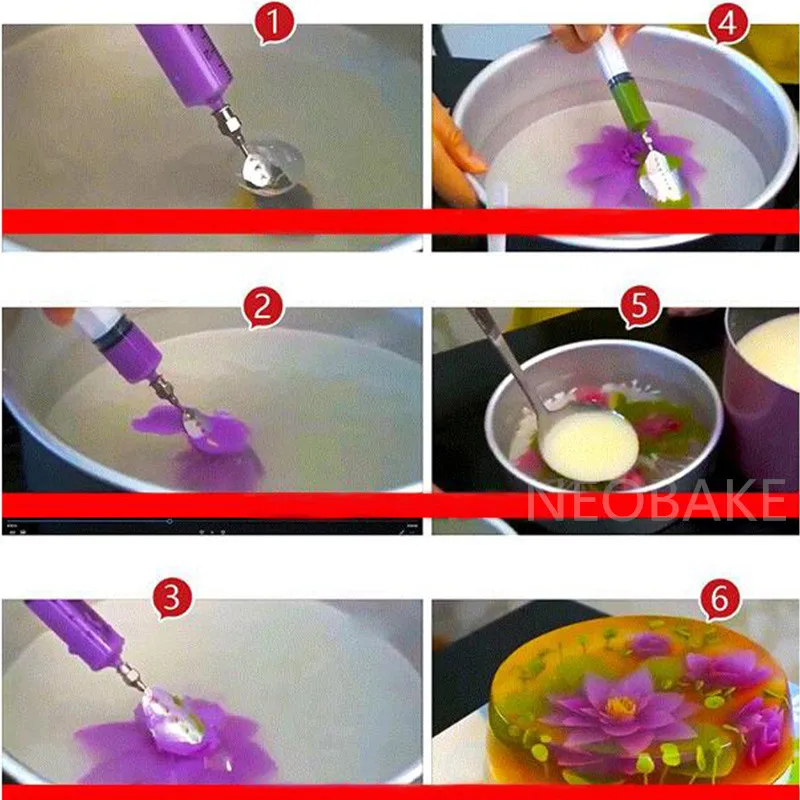 Online 33 PCS Blumen Blätter 3D Gelee Blume Kunst Werkzeuge Jelly Kuchen Gelatine Pudding Düse Spritze Düse Set Kuchen Dekorieren Werkzeuge