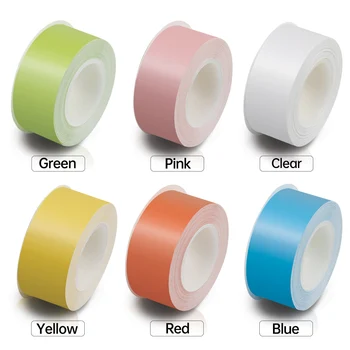 

6PK Mixed Color for TEPRA Label Sticker 15mm*4m Compatible for KingJim LR20C LR30C LR5C for TEPRA Label Printer Mini Stickers