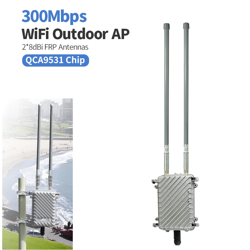 

300Mbps Wifi Router High Power Outdoor Weatherproof Outdoor Hotspot AP Base Station Larger Area Wifi Coverage CF-WA700