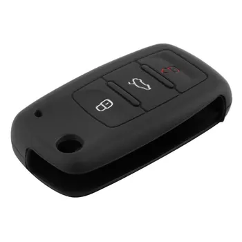 

New Buttons Silicone Car Key Cover For VW For Volkswagen For Passat For Golf Touran Bora Jetta Cady Touran Sharan Transporter