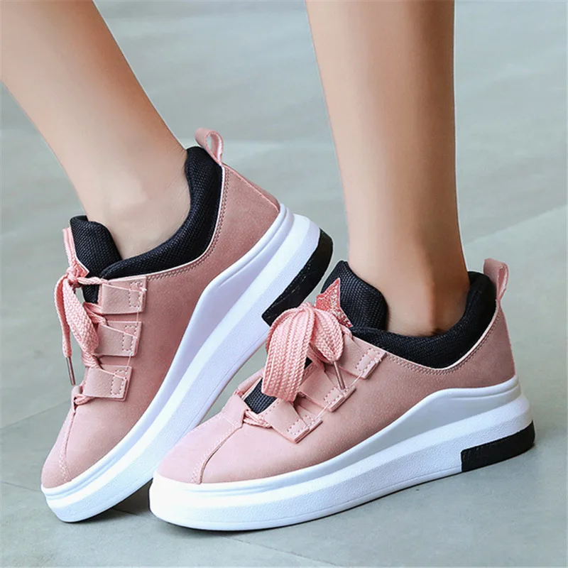 

Women's Athletic Shoes Autumn 2019 Autumn New Style Korean-style Versatile Casual Shoes round Flat Lace-up Large Size WOMEN'S Sh