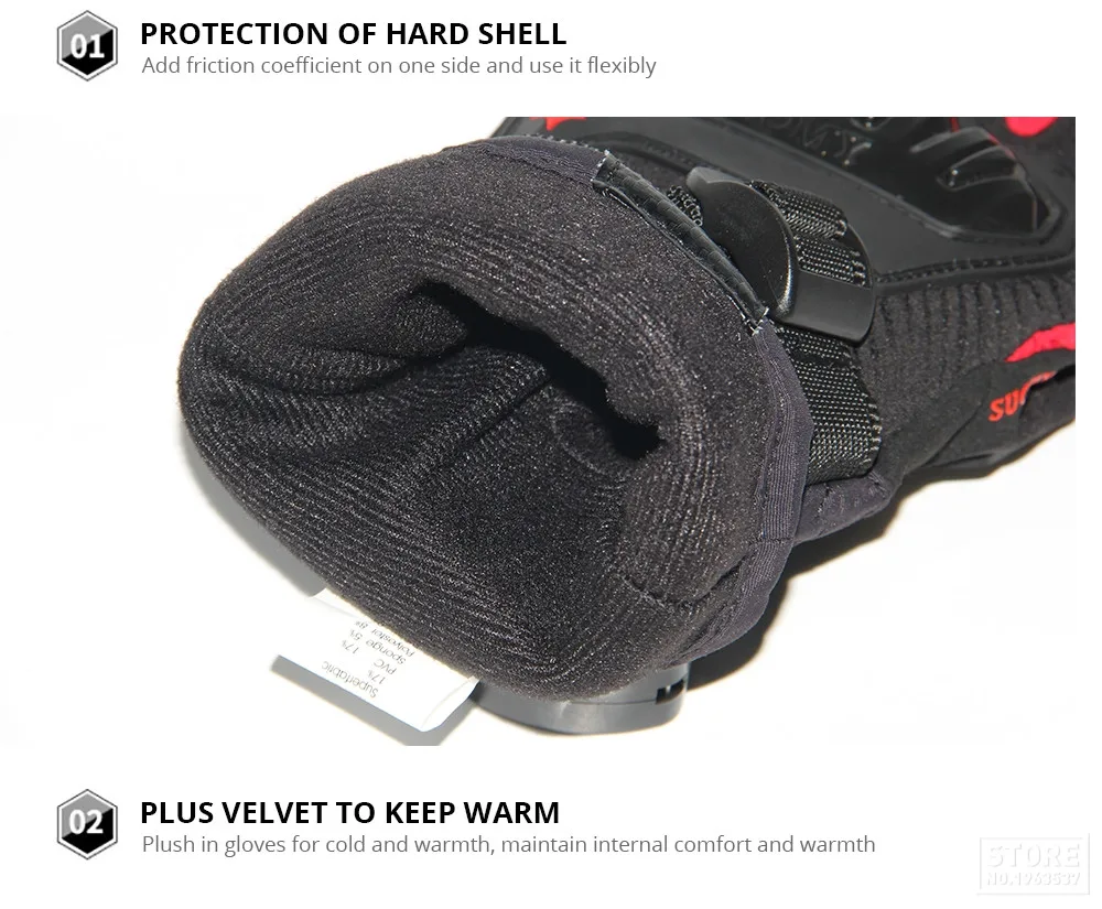 Winter warm Guantes Moto Luvas Touch Screen Motosiklet Protective19