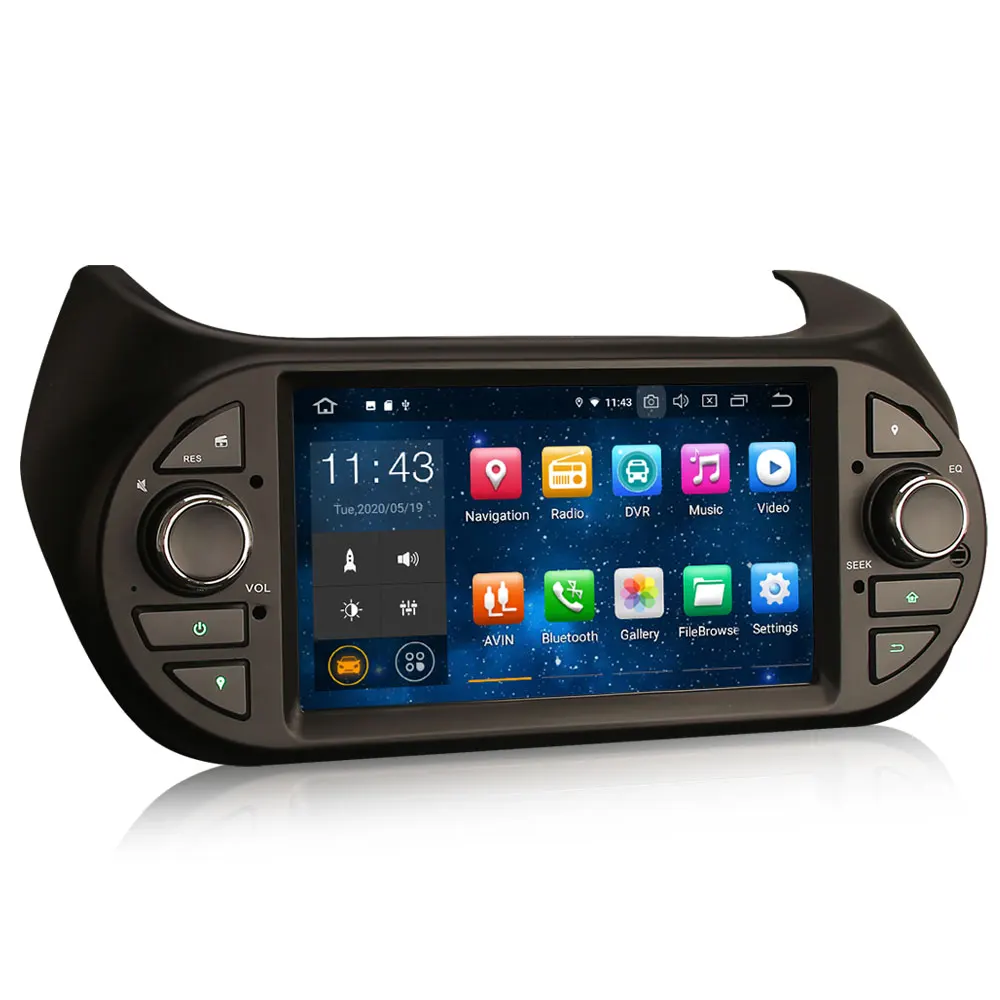 7 "Android 10.0 os Car Multimedia Sistema de Navegação GPS Radio Player para Peugeot Bipper 2008-2017 com Divisão suporte de tela