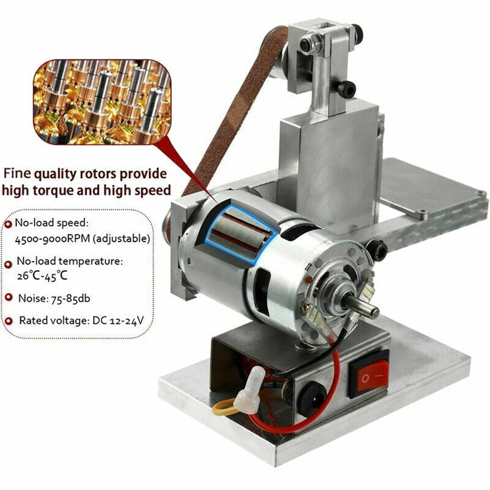 

DIY Professional Electric Polishing Adjustable Angle Abrasive Machine Grinding Sharpening Tools With Sanding Bands Mini Sander