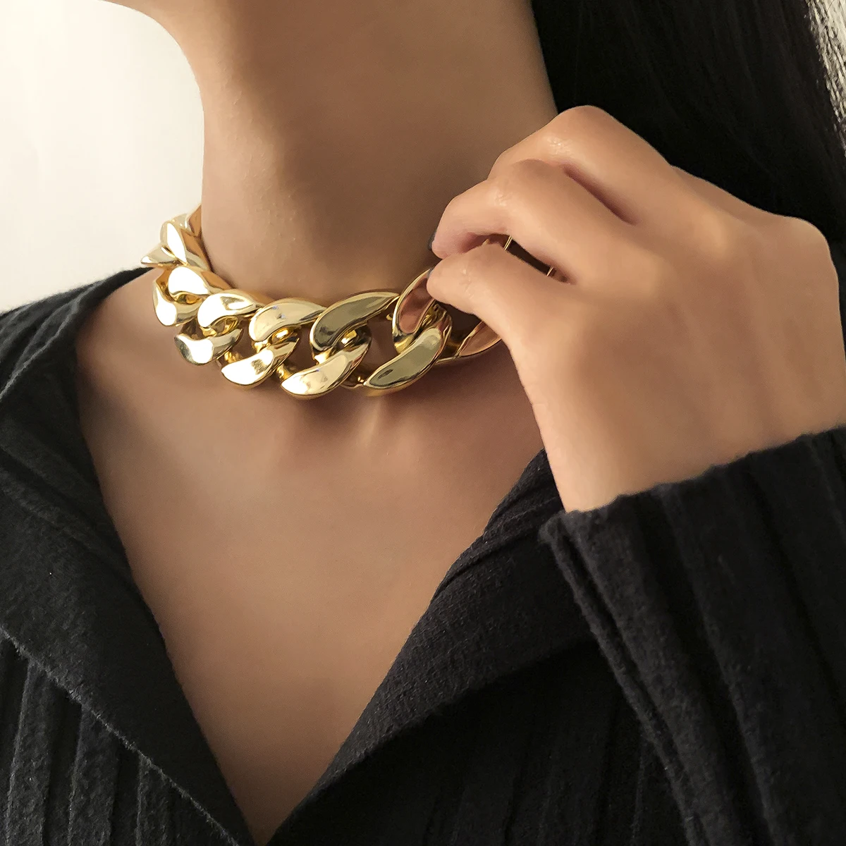 Thick Chain Choker Necklaces | Chunky Chain Necklace Womens