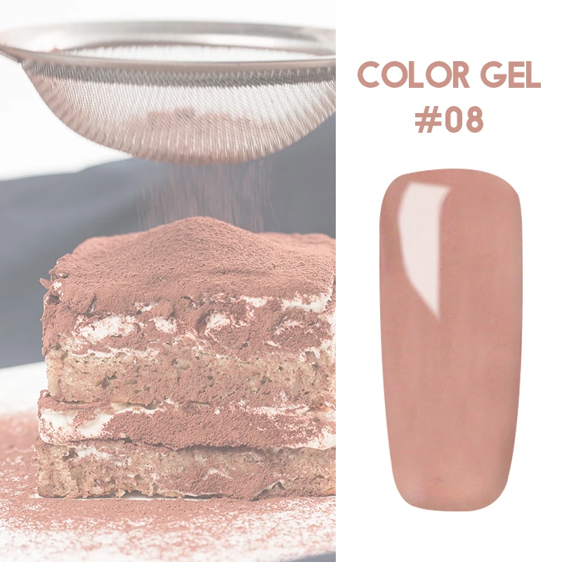 08 Lakimu Newest Colorful Gel Polish Nail Art Semi Permanent Enamel UV LED Gel Varnish Soak Off Nail Polish Manicure Set - Цвет: 08