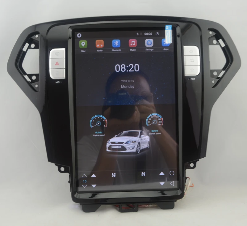 

12.8" tesla style vertical screen Quad core Android 6.0 Car stereo GPS navigation for ford Mondeo 2007-2010