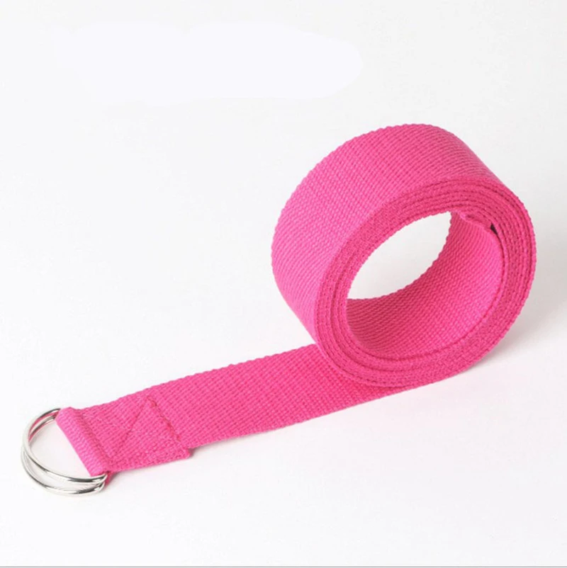 Yoga Stretch Strap D-Ring Buckle Belts Gym Fitness Equipment Women Shaped Weight Loss Tools Durable Cotton Exercise Belts Rope (2)
