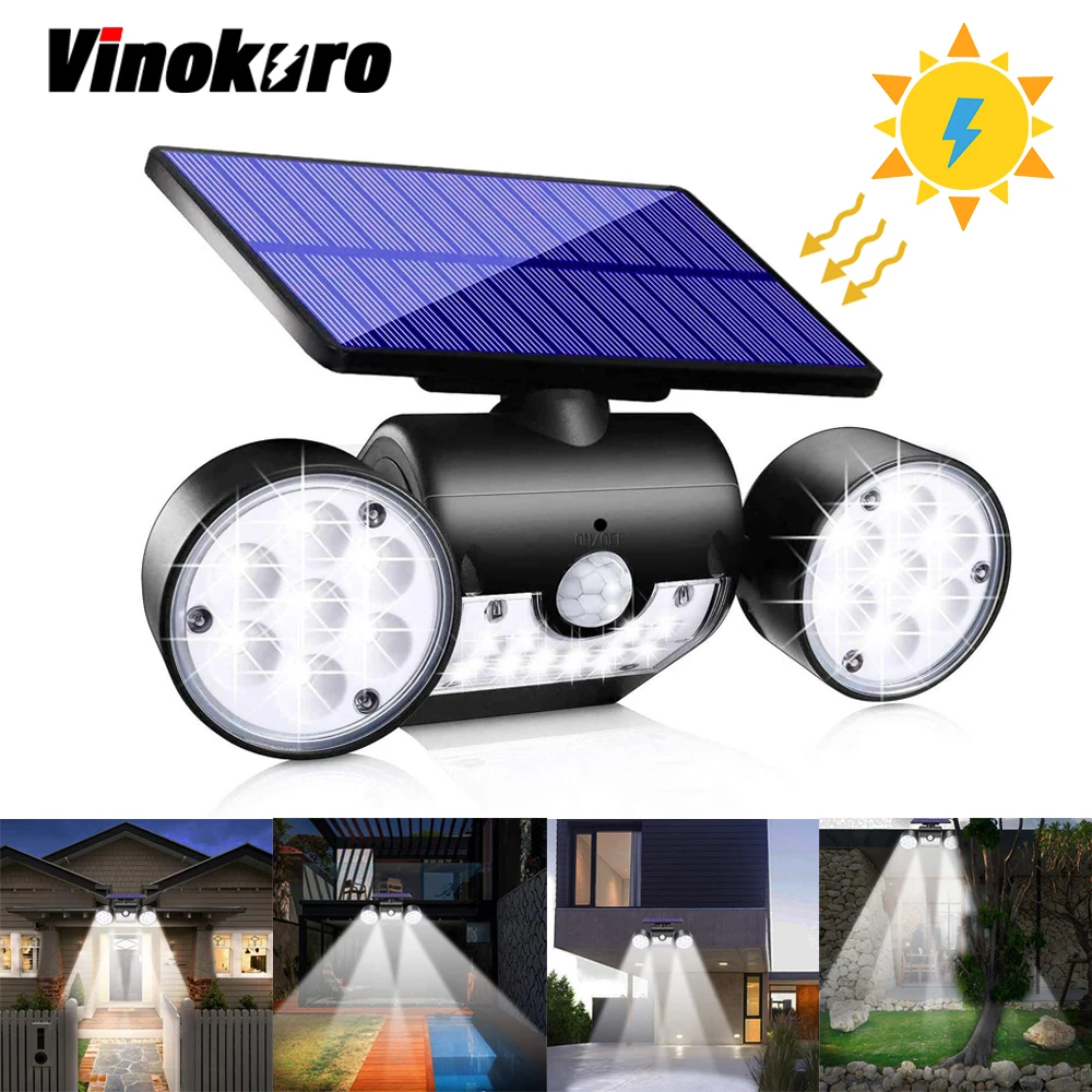 Waterproof LED Solar Light PIR Motion Sensor Solar Lamp High Power Super Bright Outdoor Wall Lamps Street Courtyard Lighting