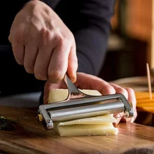 Портативная ломтерезка для сыра, регулируемая Серебряная ломтерезка для сыра, бытовой инструмент для сыра, кухонный гаджет из нержавеющей стали
