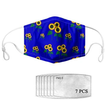 

Cartoon Sunflower Pattern Thicken Smog Mask Children Kids Warm Dust Mask with Activated Carbon Filter Comfortable Masque Masks