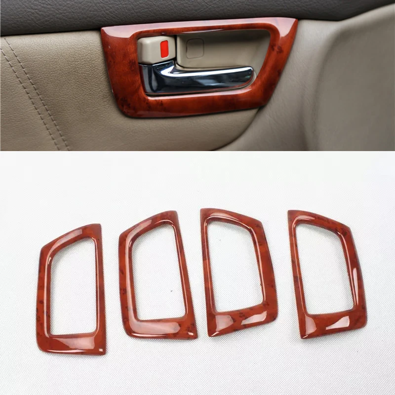 

For Toyota Corolla EX 2004-2006 4PCS Wood ABS Car Side Door Interior Handle Bowl Protector Cover Trim Moldings Car Styling