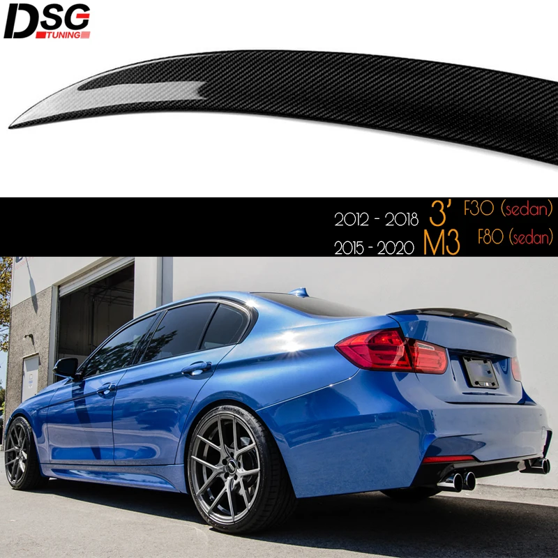 Задний спойлер багажника из углеродного волокна для BMW F30 3 серии (2012 - 2018) F80 M3