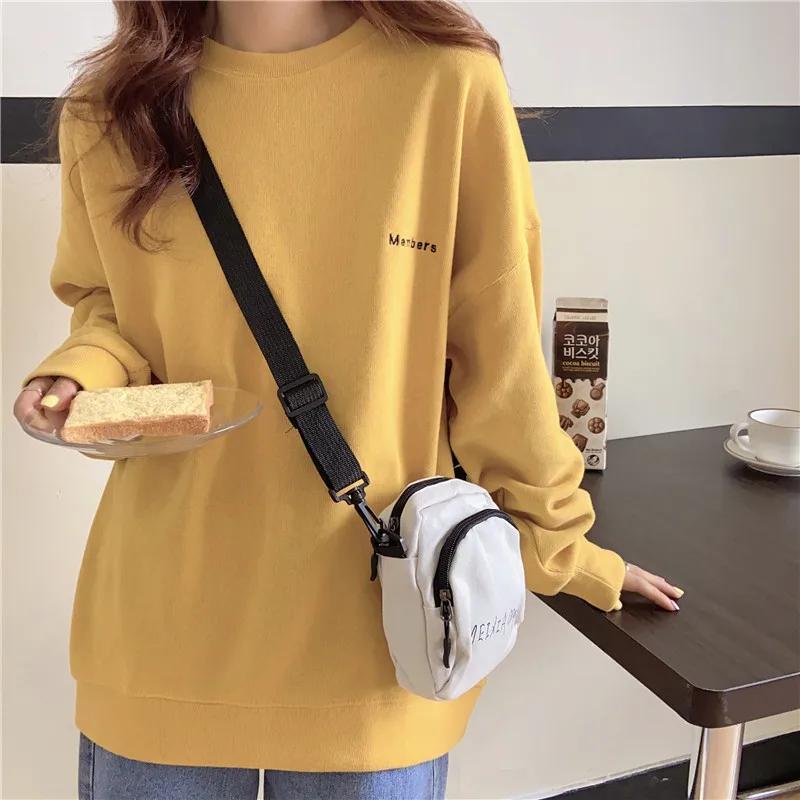 

Women Sweatshirt Solid Color Full Sleeve Basic Loose Tracksuit Women Female Hoodies Loose Pullovers Sweatshirt ka1058