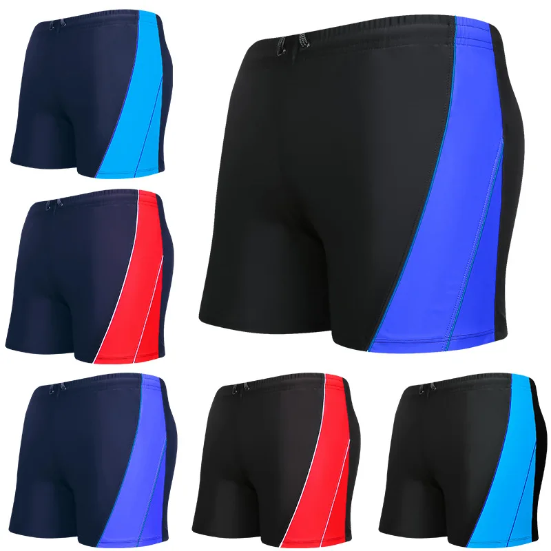 

Men Boxer Stripes Beach Swimming Trunks Sexy Plus-sized Loose-Fit Sweat-wicking Swimming Trunks 09l187