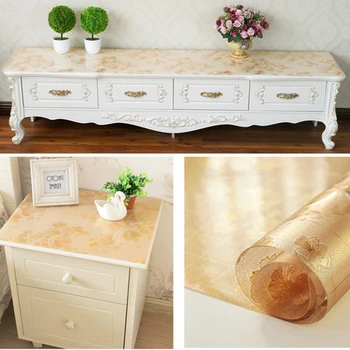 

PVC 1.0mm tablecloth tablecloth transparent D' waterproof tablecloth with kitchen pattern oil tablecloth glass soft cloth