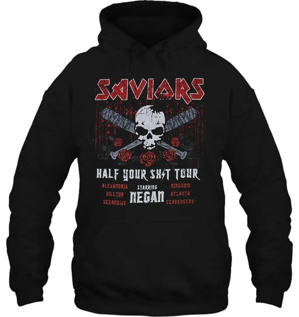 Мужская толстовка с капюшоном The Walking Dead 'Saviors Tour' новая и официальная женская уличная одежда