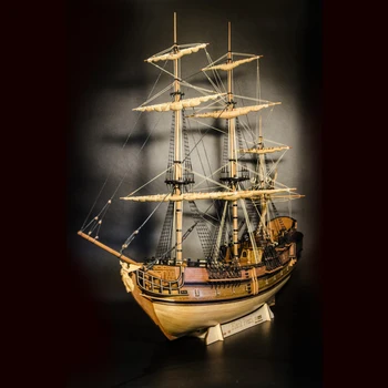 

1/75 Scale Pirates of The Caribbean Black Pearl Wooden Simulation Sailing Model DIY Kit Adult Toy Home Decoration Accessories